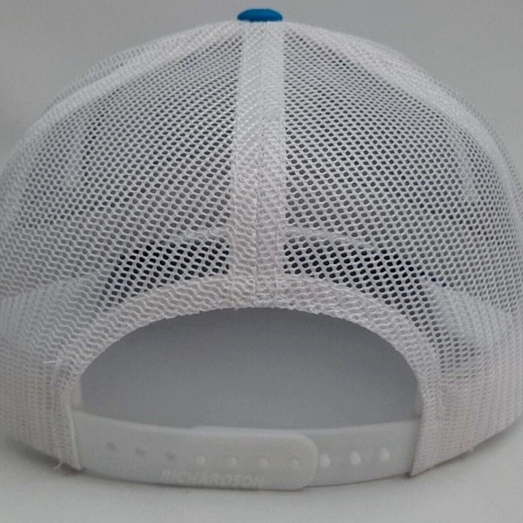 Le Mans GULF Embroidered Patch Richardson 112 Trucker Mesh Snapback Cap Racing - Picture 6 of 7